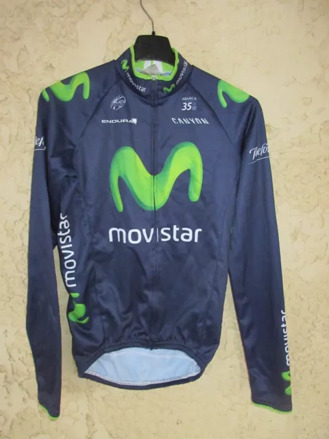 Maillot cycliste MOVISTAR TEAM shirt jersey manches longues camiseta maglia S