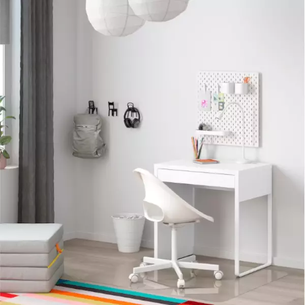 IKEA Bürotisch Schreibtisch Computertisch Büro Tisch schublade weiss MICKE 2