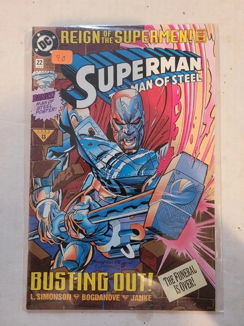 Superman The Man of Steel #22 DC Comics 1993 Reign of the Supermen 9.0 VF/NM
