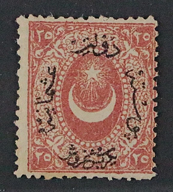Türkei  18 A **  1869, 25 Ghr. trübrot,  Zähnung 13 1/4, postfrisch, KW 120,- €