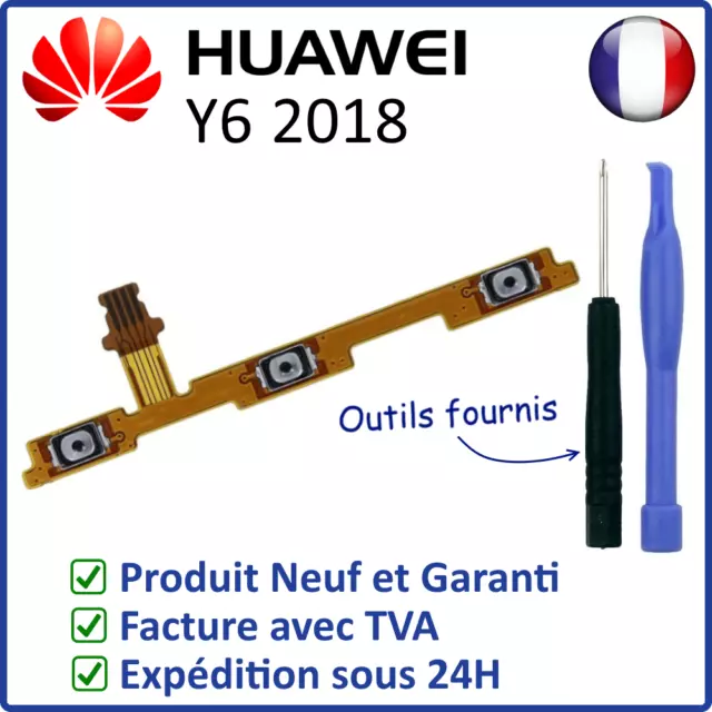 Nappe Interne Des Boutons Power On Off Et Volume + - Du Huawei Y6 2018 + Outils
