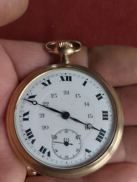 Montre à Gousset Ancienne - Argent Et Laiton - Mécanique - Vers 1900