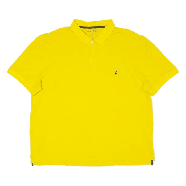Polo Shirt Nautica Classic Fit gialla manica corta uomo XL