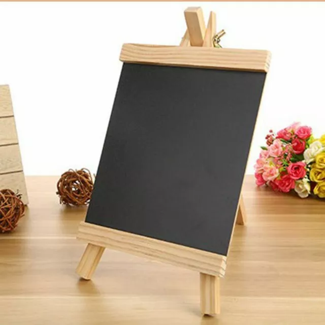 1pc Message Blackboard Pine Wood Easel Chalkboard Kids Wood-Memo Black Board