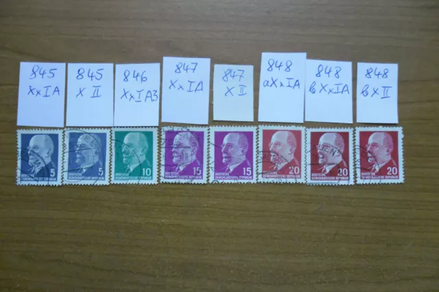 8 gestempelte Walter-Ulbricht-Briefmarken DDR 1961 (3.8)