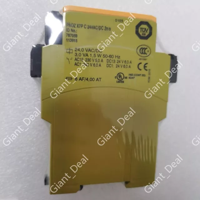 New 787059 Safety Relay For Pilz PNOZ X7P C 24VAC/DC