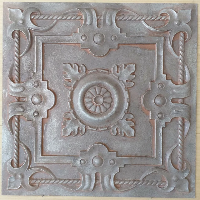 2x2 Ceiling tile faux tin weathered iron decor wall panels PL29 10pcs/lot