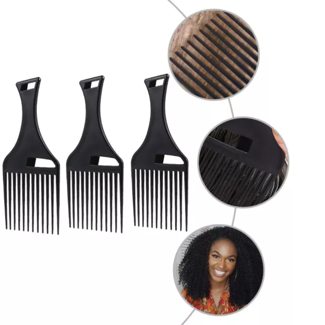 3Pcs Afro Hair Pick Comb Set 2