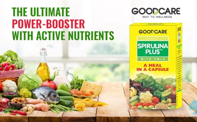 Goodcare Spirulina Plus 60 Capsule pour booster d’immunité, antioxydants...