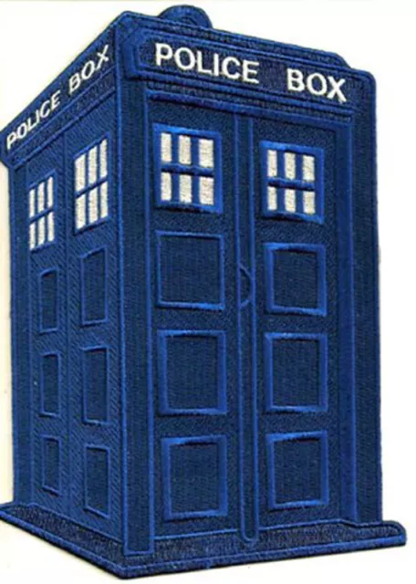DOCTOR WHO - TARDIS - großer Jacken Patch Aufnäher - 20 cm - NEU - zum Aufbügeln