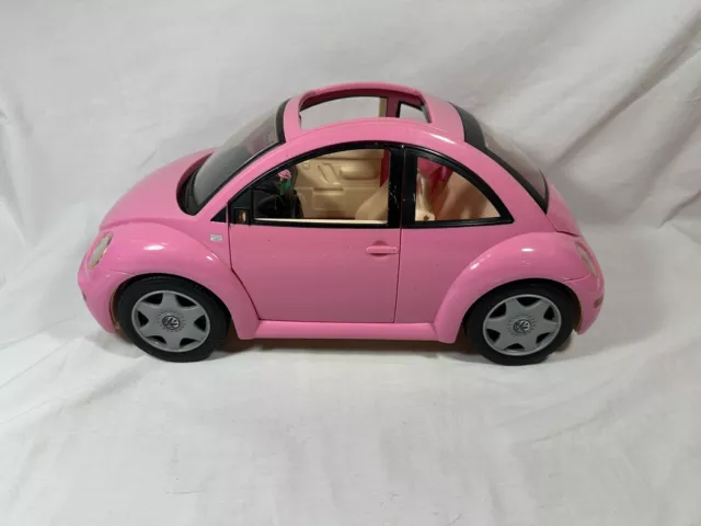 Barbie VW Volkswagen Beetle Bug Hot Pink Car Mattel 2000 Nice