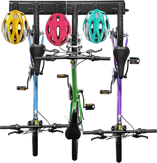 RaxGo Garage Bike Rack Wall Mount Bicycle Storage Hanger w/ 3 Adjustable Hooks