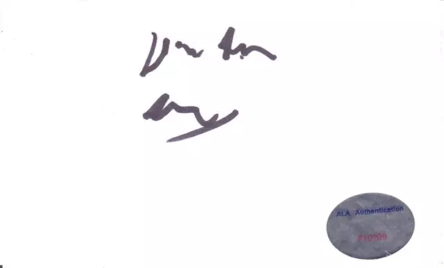 DOM IRRERA Signed 3X5 Index Card  Actor/The Big Lebowski ALA F10209