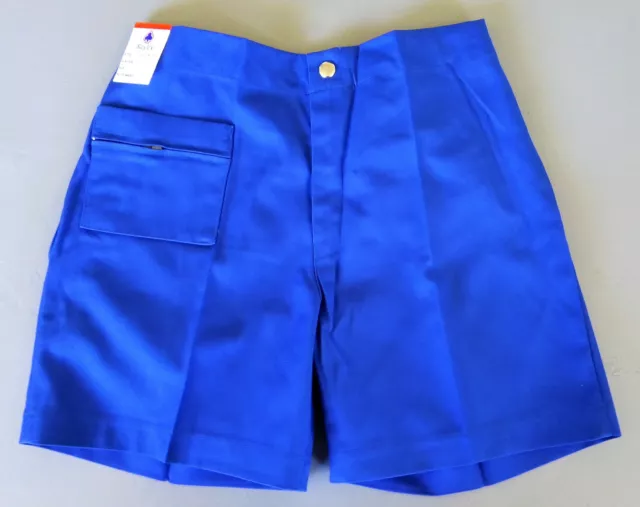 Boys School Uniform Zip Shorts Pants Royal Blue Raylex Size 14 NWT