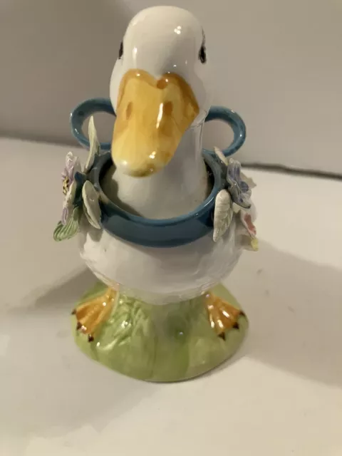 Vintage Ceramic AGI Geese/Duck White, 6" H