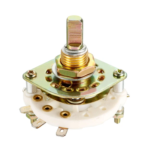 1P8T 1 Pole 8 Position Selectable 1 Deck Band Channel Rotary Switch Selector
