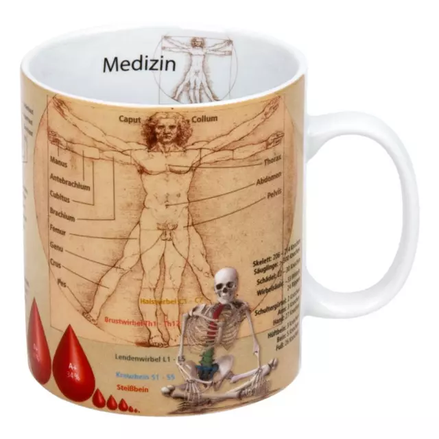 Tasse Könitz Knowledge Mug Médecine Tasse à café Tasse à thé Porcelaine 460 ml