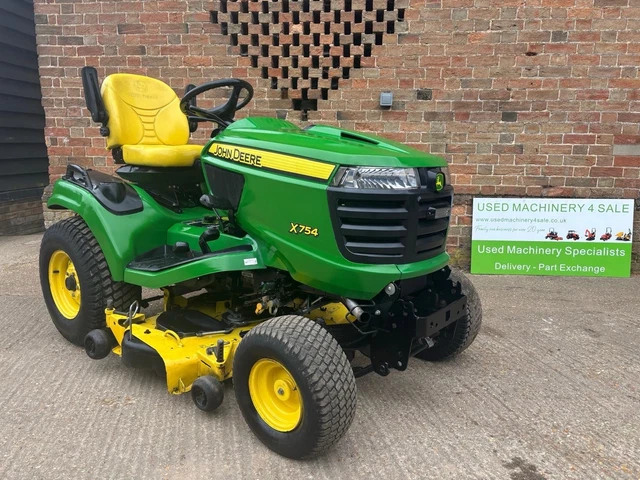 JOHN DEERE X754 Diesel Ride On Mower REAR STEER 48inch Mulcher kubota ...