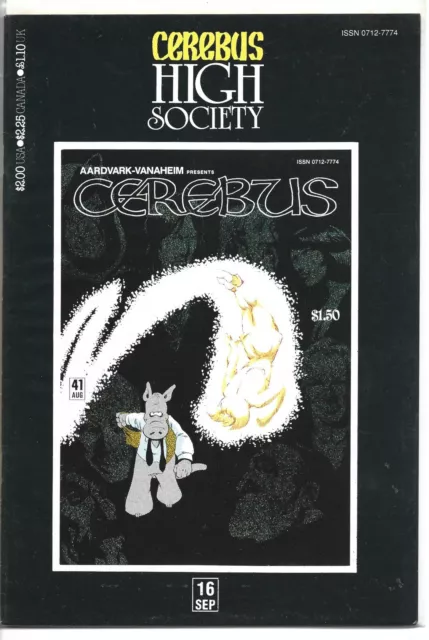 Cerebus High Society #16 1990 Aardvark Vanaheim Comics Bagged And Boarded