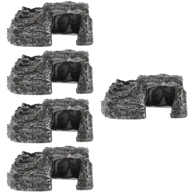 Terrazzo Per Tartarughe Con Grotta - Piattaforma In Resina Per Rettili E Anfibi | 23,5x19x9,5 Cm - Foto 10