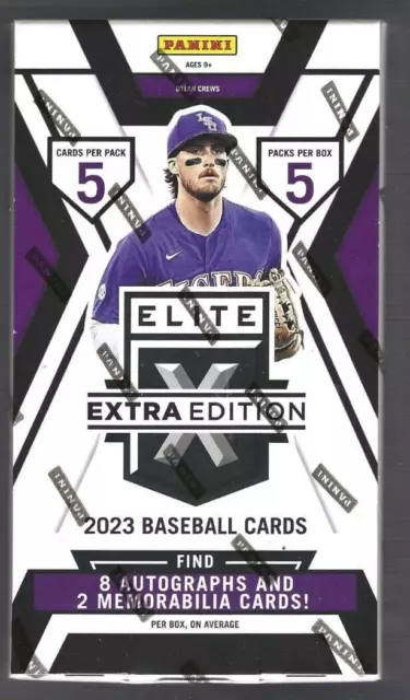 2023 Panini Elite Extra Edition Baseball Hobby Box Factory Sealed