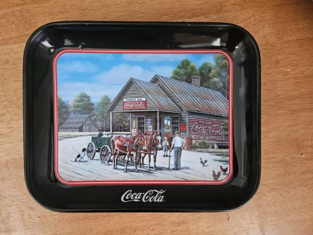 Vintage 2003 Coca-Cola Coke Metal Serving Tray "Time Stands Still"