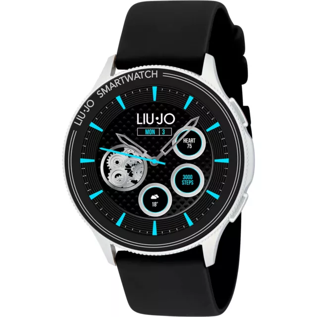 Mens Smartwatch LIU JO LUXURY VOICE SWLJ072 Silicone Black Touchscreen