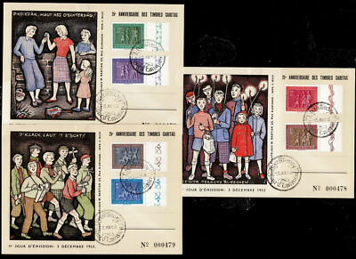 Luxembourg Mi Nº 1380/83 Caritas 1995 en petit jeu estampillé 