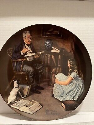Norman Rockwell Limited Edition Knowles Collector's Plate THE STORYTELLER mint
