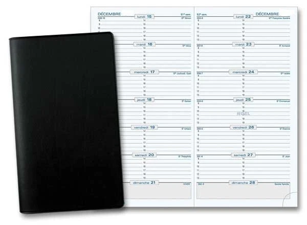 Recharge Agenda Semainier De Poche Exacompta SL 17 - Janvier 2026 à Décembre 2026 - Format 9 X 17,5 Cm - Fabriqué En France
