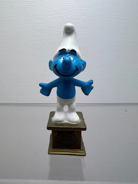 Figurine Publicitaire Schtroumpf BP - Années 80 ? Par Schleich