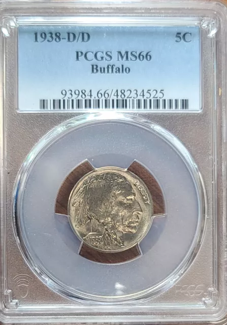 1938 D/D Buffalo Nickel!! MS66 PCGS!