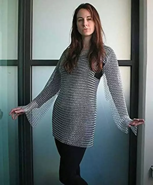 Chainmail Shirt Female Chain Mail Armor Haubergeon-Medieval Armour Costume