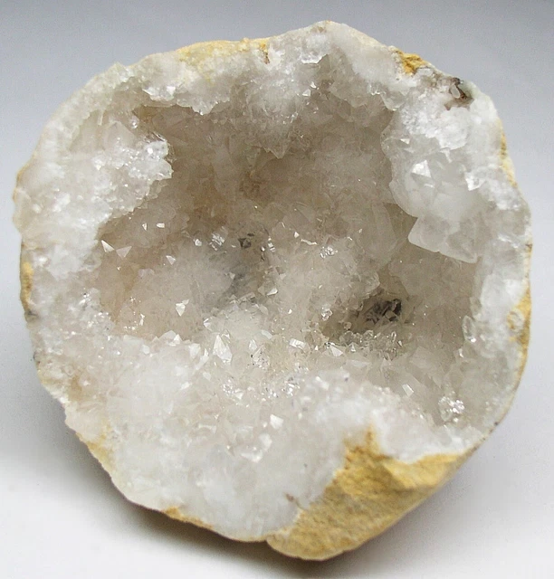 Quarz Geode Druse mit BERGKRISTALL Schneequarz Oulad Bou Ali Khourigba Marokko !
