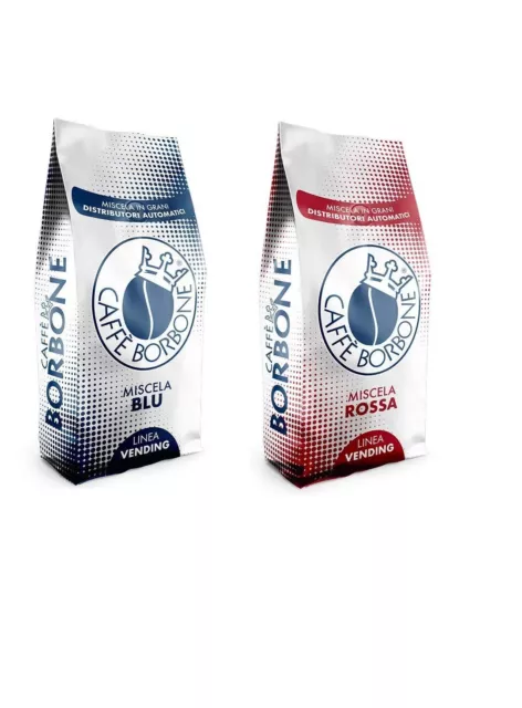 Borbone Caffe Blu und Rossa Kaffeebohnen Probierset jeweils 1 Kg