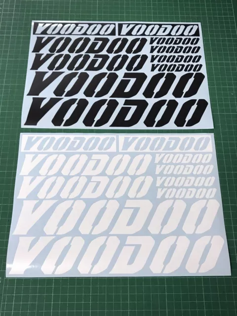VOODOO DECALS CYCLING Bike Stickers Custom Sizes Colours Frame
