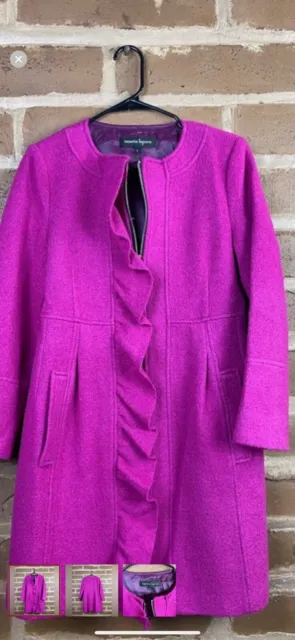 beautiful woolen coat by Nanette Lepore Pink Size 6, Great Condition.