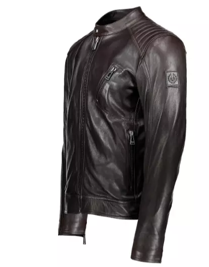 BELSTAFF H Racer Zip Rubberized Jeremy Renner Moto Biker Casual Men Jacket