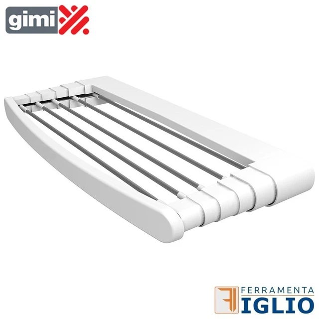 Stendibiancheria 120cm Parete A Muro Saliscendi Estensibile Stendino Stendipanni 88651469