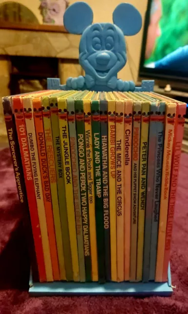 Walt Disney Wonderful World of Reading Books Bundle (21) with Mickey Mouse Stand