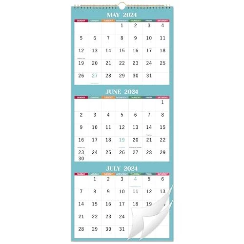 2024 WALL CALENDAR 3 Month Calendar 2024, Dec.2023 Jan.2025, 11.25