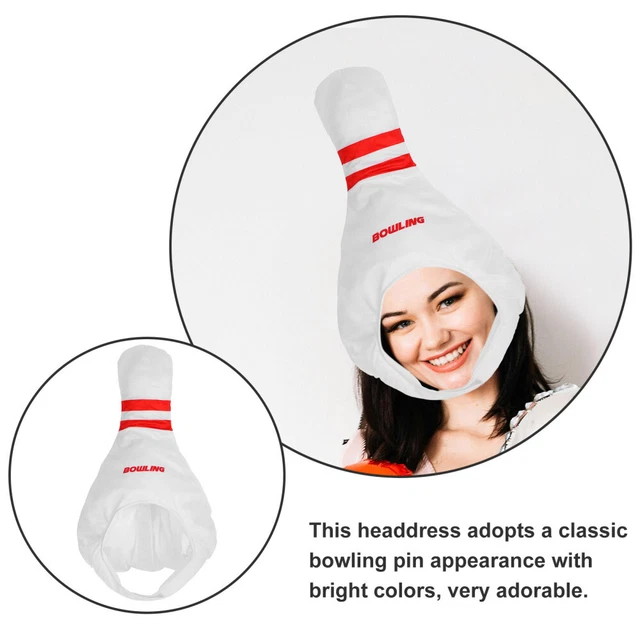 PARTY COSPLAY HAT Bowling Pin Shaped Headgear Novelty Headwear Funny