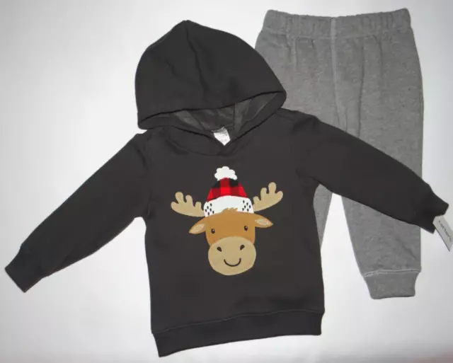 NWT, Baby boy clothes, 18 months, Carter's 2 piece fleece hoodie set
