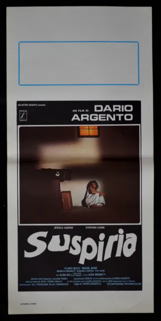 locandina SUSPIRIA Dario Argento Jessica Harper 1 edizione italiana 1977  B189