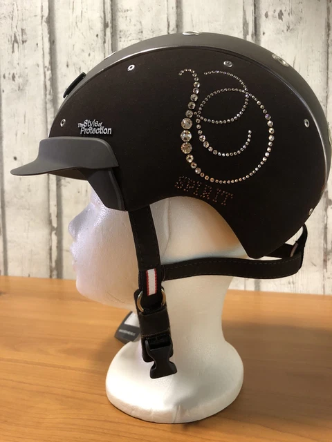 Casco Reithelm Spirit-6 crysal, schockobraun, Gr. S 54-56 cm, Mit Kristallen
