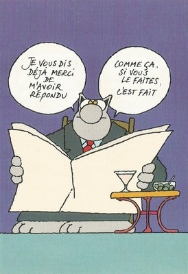 Geluck Le Chat Carte Postale Merci De M Avoir Repondu 15x10 5 Cm Eur 2 99 Picclick Fr