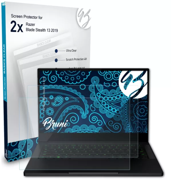 Bruni 2x Protective Film for Razer Blade Stealth 13 2019 Screen Protector