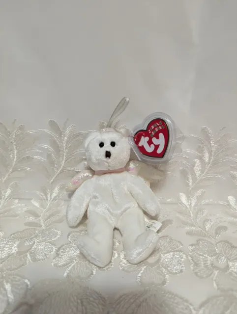 Ty Jingle Beanie - Halo The Angel Bear (5in) Vintage Retired Christmas Ornament