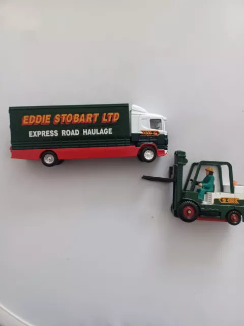 Corgi - Eddie Stobart Scania Truck & Forklift. GC