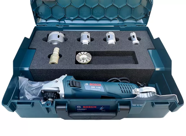 Fliesenbohrer M14 Diamantbohrer Set in Bosch L-BOXX 136 | Wahlweise + Bosch GWS7